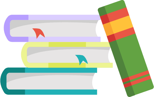 A stack of books, from the app's home screen